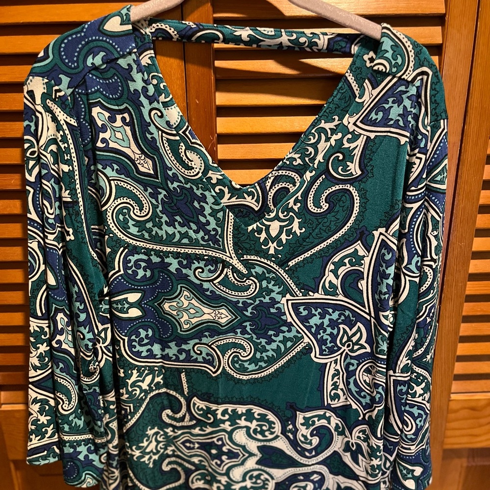 WOMENS CHICO’S 2P/LP DETAIL TOP